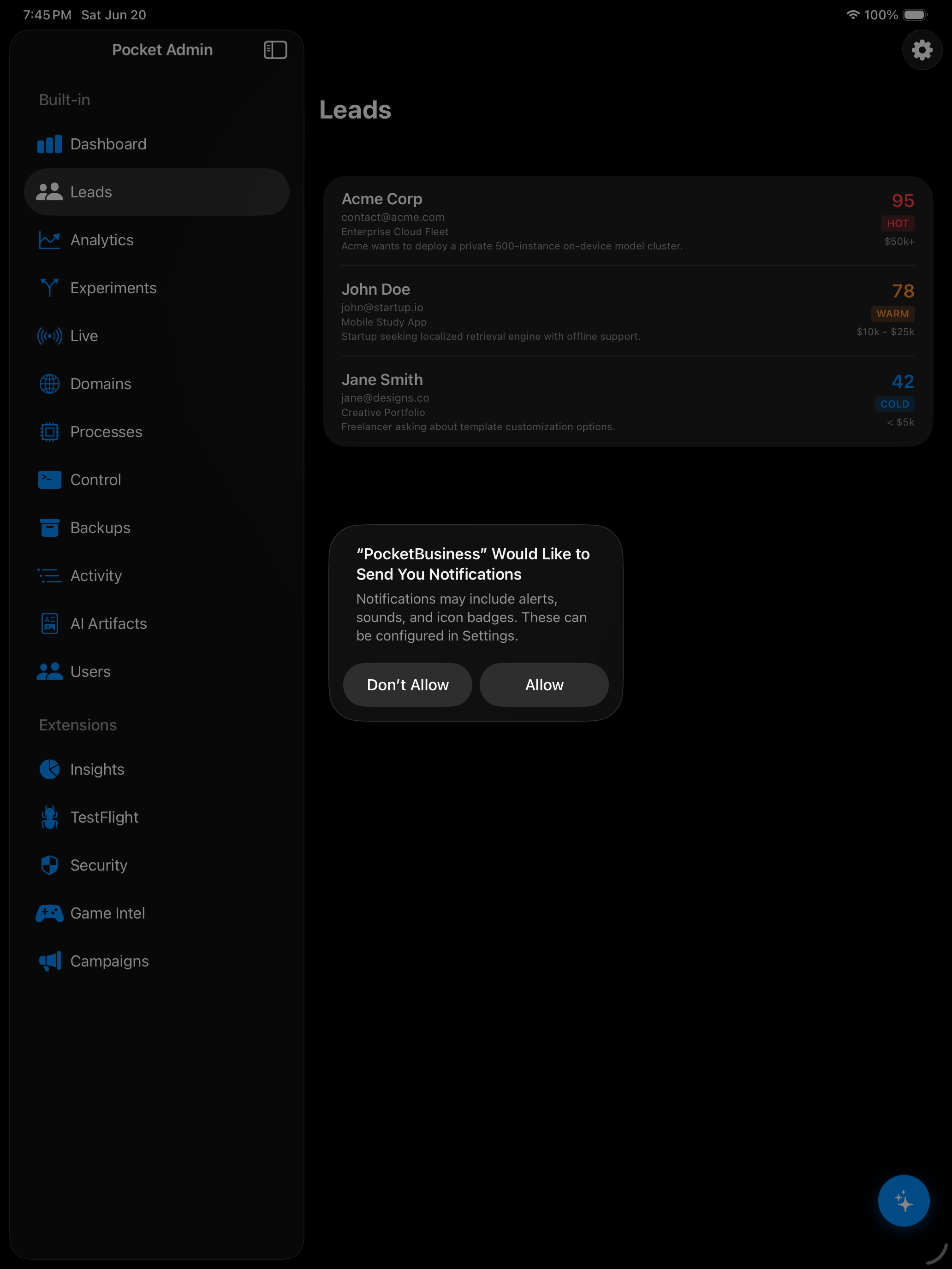iPad screenshot