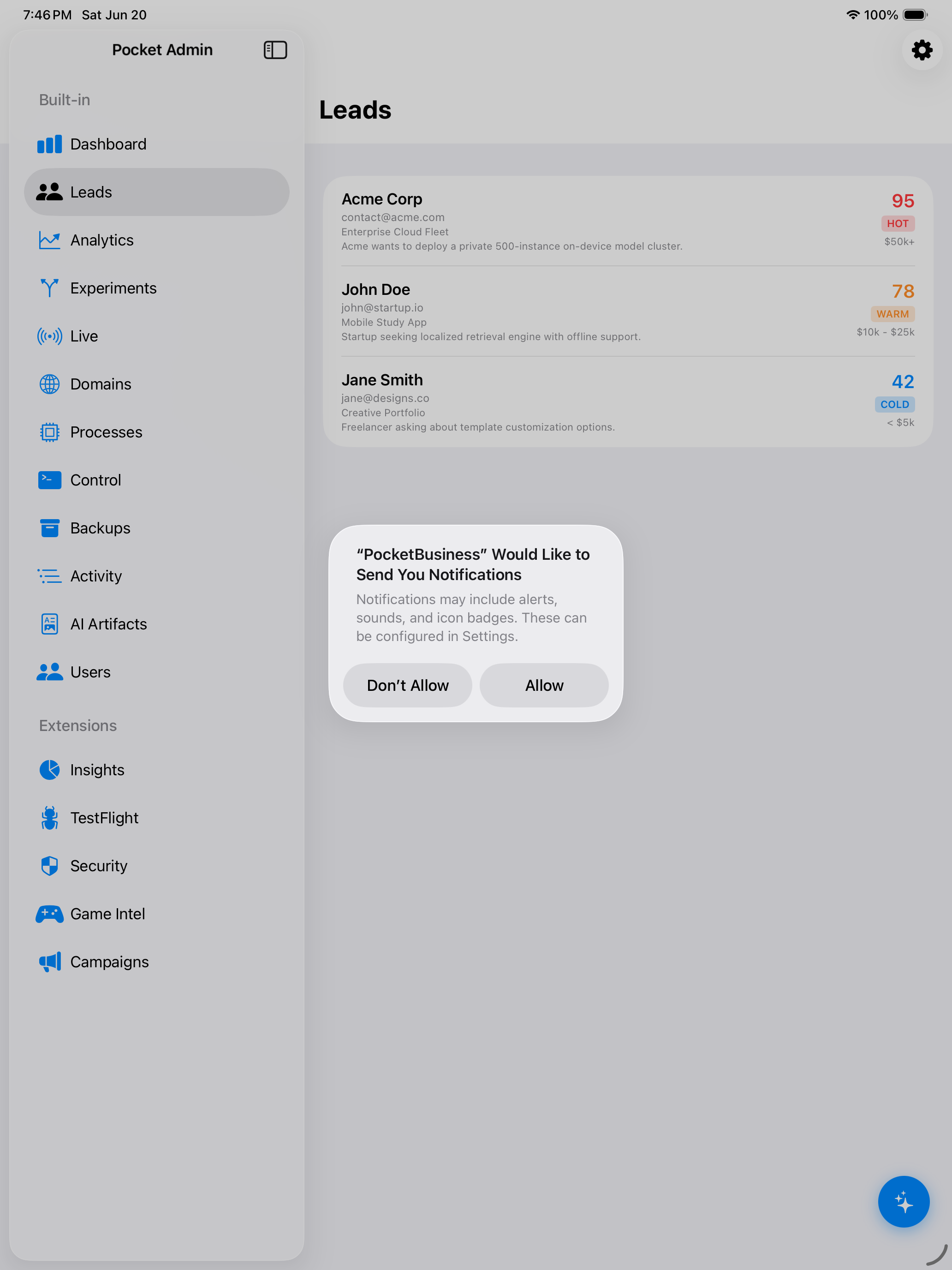 iPad screenshot