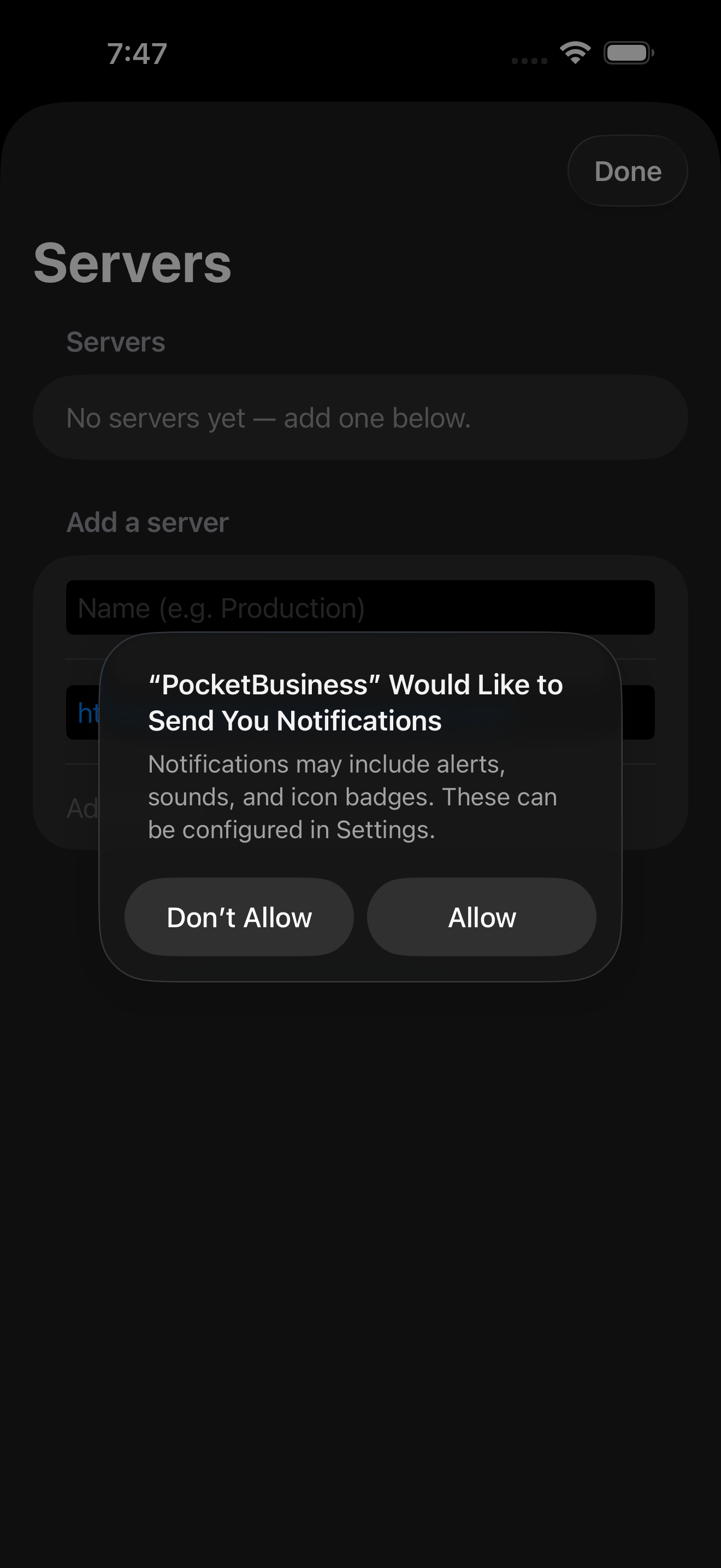 iPhone screenshot