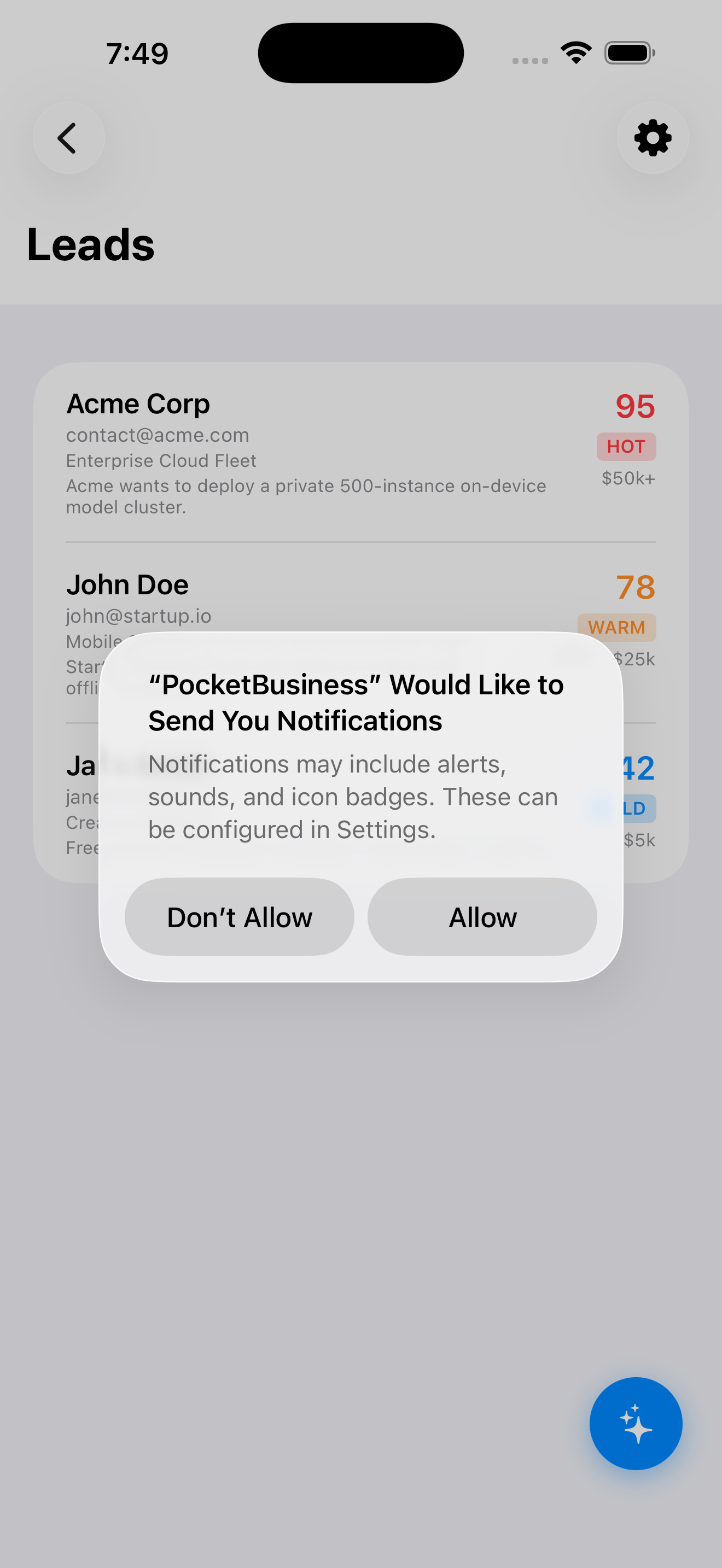 iPhone screenshot